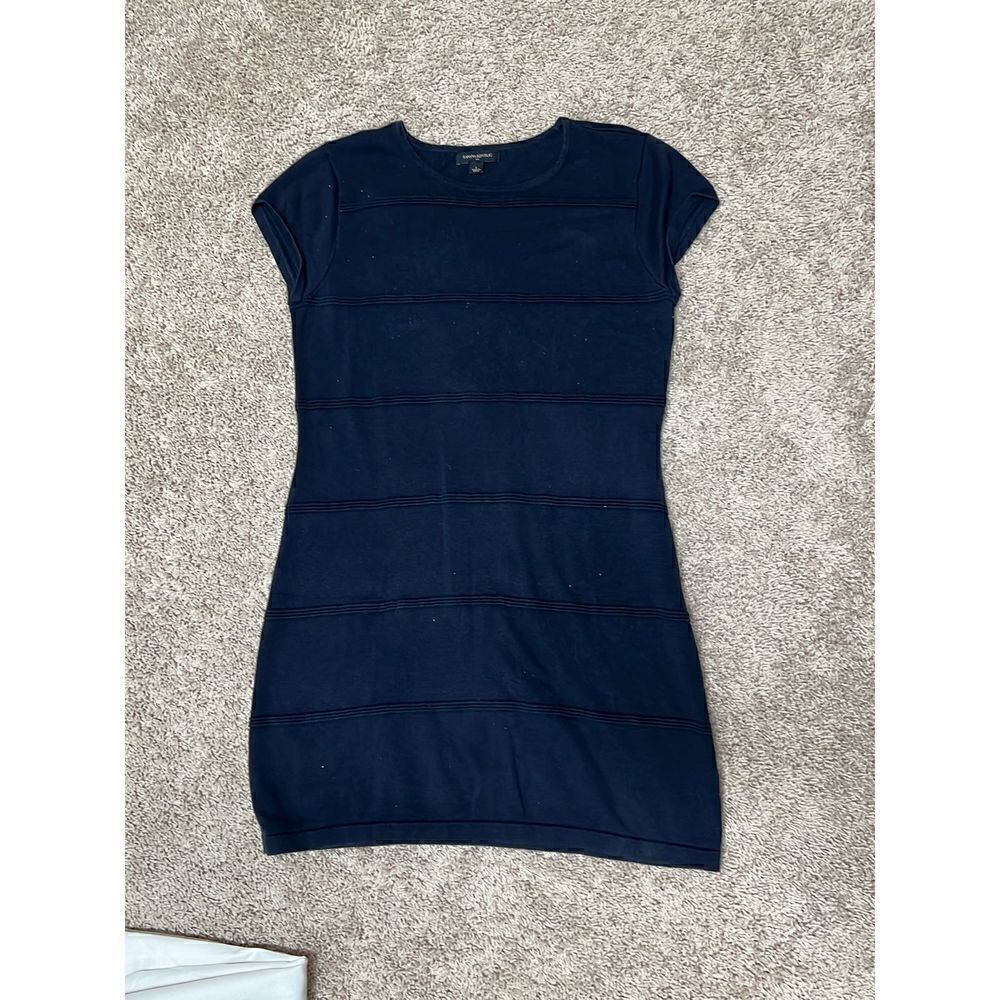 Banana Republic round neck short cap sleeve knit bandage dress
